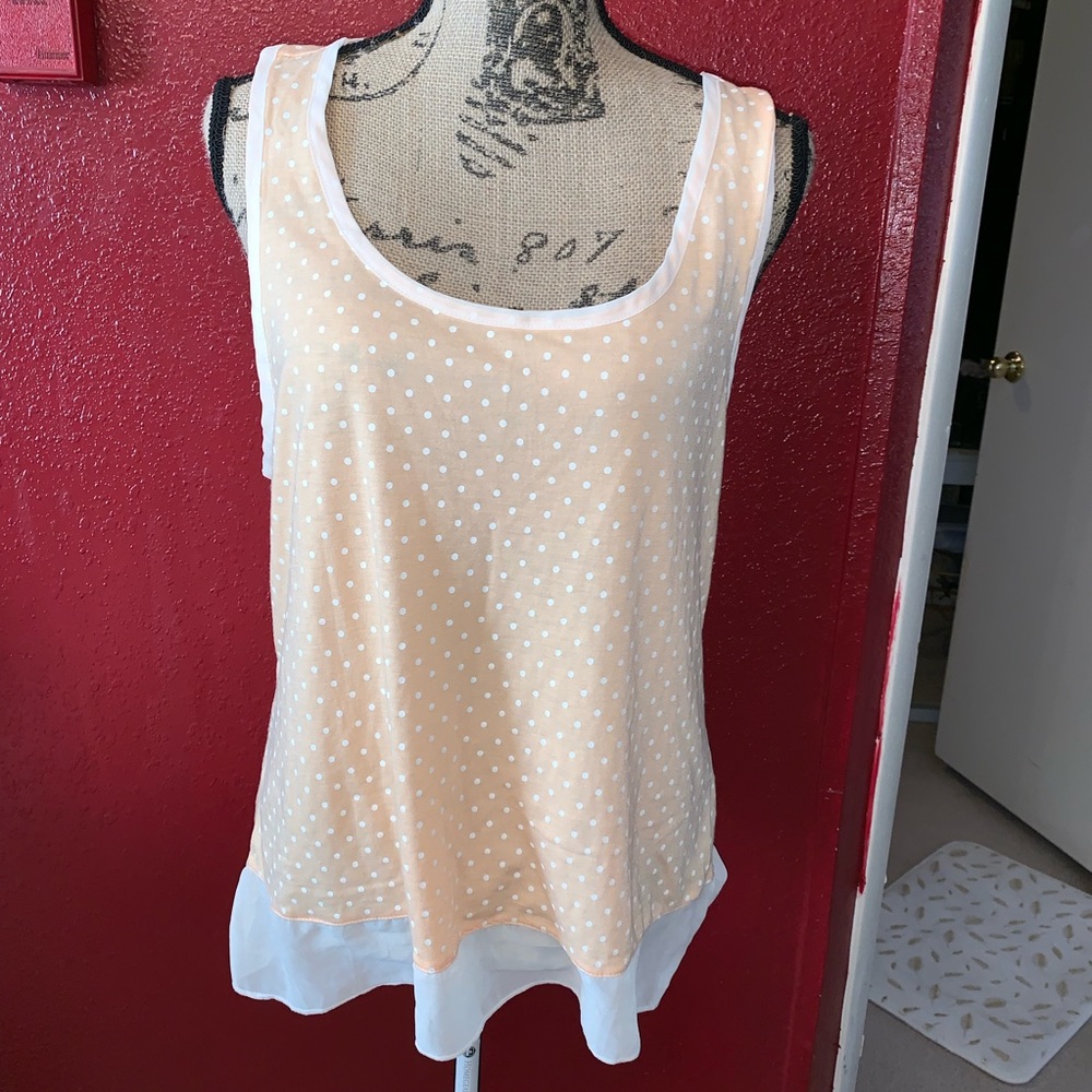 Peach Polka Dot Top